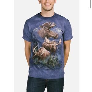 The Mountain Moose Collage Classic Cotton T-Shirt-Size M